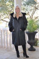 Pretty Parka Spanish Merino Shearling Sheepskin Leather Coat - Size 16