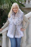 Oh Baby Canadian Natural Lynx Vest With Shawl Collar