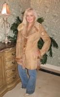 Lioness Spanish Merino Shearling Sheepskin Coat With Toscana Trim & Embroidery Detail-Size 6