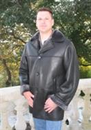 Charcoal Brisa Spanish Merino Shearling Sheepskin Leather Coat - Size XL
