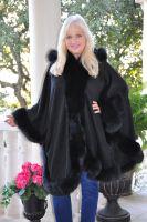 Ebony Darling Cashmere And Fox Cape