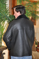 Black Shearling Leather Jacket - Size M and XL
