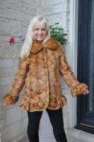 Striking Gold Whiskey Section Mink Coat - Sizes 6, 16, 22, 24 and 26