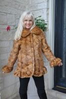 Striking Gold Whiskey Section Mink Coat - Sizes 6, 16, 22, 24 and 26