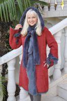 Smoke And Fire Hooded Shearling Sheepskin Coat - Size 10