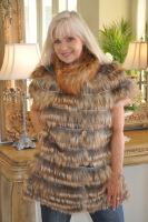 Sandie Layered Fox Vest - Size 8