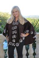 Delightful Rose Brown Cashmere Cape