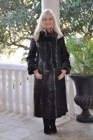 Black Onyx Fantasy Spanish Merino Shearling Sheepskin Coat