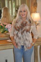 Crystal Fox Boa With Fringes