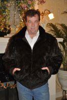 Brown Section Mink Jacket Reversible to Brown Leather Jacket - Sizes L, XL, 2X and 3X