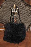 Black Curley Mongolic Lamb Fur Handbag