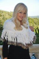 Fun And Flirty White Fringe Fox Cape