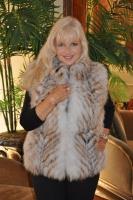 Fox Treat Knitted Fox Fur Vest - Size 4