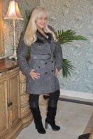 Kyly Smokey Grey Suede Spanish Merino Shearling Sheepskin Coat - Size 8