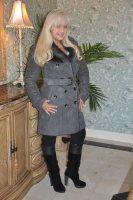 Kyly Smokey Grey Suede Spanish Merino Shearling Sheepskin Coat - Size 8