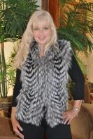 Sugar Knitted Silver Fox Fur Vest - Sizes 4 and 16