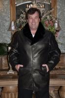 Manly Mink Collar Shearling Sheepskin Coat - Size L