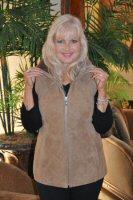 Weekender Taupe Spanish Merino Shearling Sheepskin Vest - Size 20