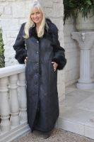 Special Smoky Grey Full Toscana Shearling Sheepskin Coat