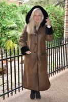 Tammy Hooded Spanish Merino Shearling Sheepskin  Coat