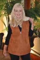 Weekender Cognac Spanish Merino Shearling Sheepskin Vest - Size 8