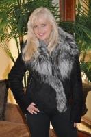 Silver Star Black Suede Spanish Merino Shearling Sheepskin Jacket