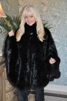 Dramatic Entrance Cape in Black Mink