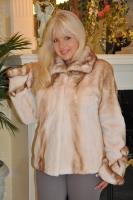 Golden Cream Mink Jacket