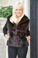 Tulas Beauty Mahogany Fully Let-Out Mink Fur Vest