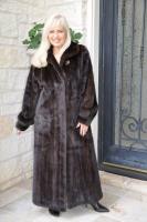 Ella Mahogany Mink  Coat