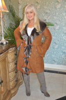 Raphael Spanish Merino Shearling Sheepskin Coat - Size 8