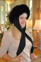 Black Fox Hat With Ties