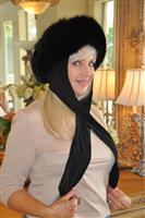Black Fox Hat With Ties