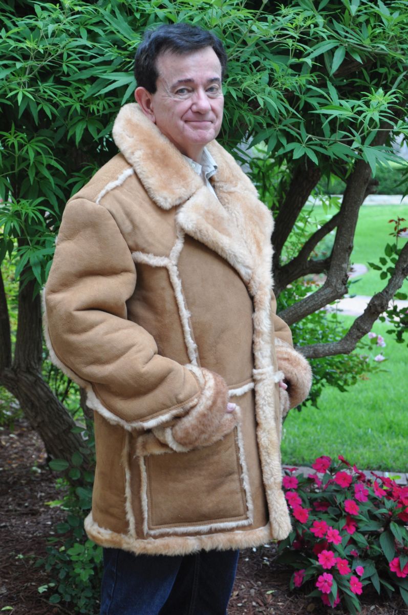Tan Marlboro Shearling Sheepskin Coat 