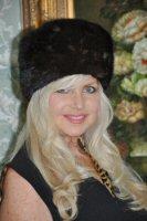 Mahogany Longhair Mink Pillbox Hat