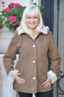 Ready, Set, Go Spanish Merino Shearling Sheepskin Coat With Detachable Hood