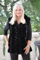 Belinda Black Section Mink Vest