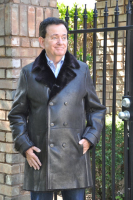 Twin Peaks Brown Leather Sheepskin Shearling Coat