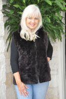 Stephany Brown Sheared Beaver Vest