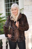 Carla Mahogany Mink Bolero Jacket