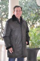 Brown Rugged Santa Fe Shearling Sheepskin Coat - Size XL