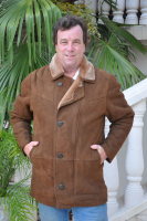 Executive Suede Shearling Sheepskin Coat