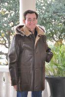 Montana Man Detachable Fur Trimmed Hood Leather Shearling Sheepskin Coat