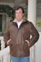 Durango Napa Shearling Sheepskin Coat With Double Collar And Storm Flap Closure - Size L