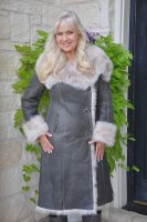 Steal My Heart Hooded Toscana Sheepskin Coat - Size 8