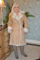 Ready, Set, Go! Toscana Sheepskin Coat In Golden Cream - Size 4
