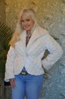 Sweet Thing Sheared Beaver Bolero Style Jacket With Mink Collar