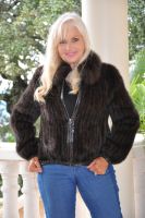 Juliette Knitted Mink and Fox Jacket