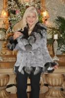 Silver Star Beaver With Silver And Black Fox Shawl Collar