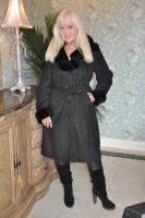 Desire Spanish Merino Shearling Sheepskin Coat With Special Collar Design - Size 8